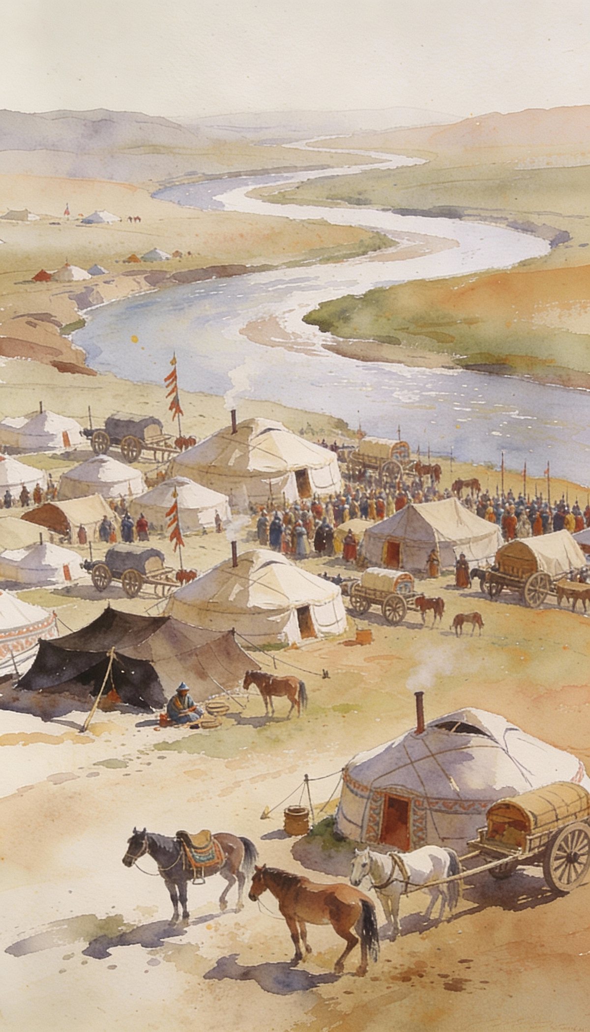 The encampment by the river